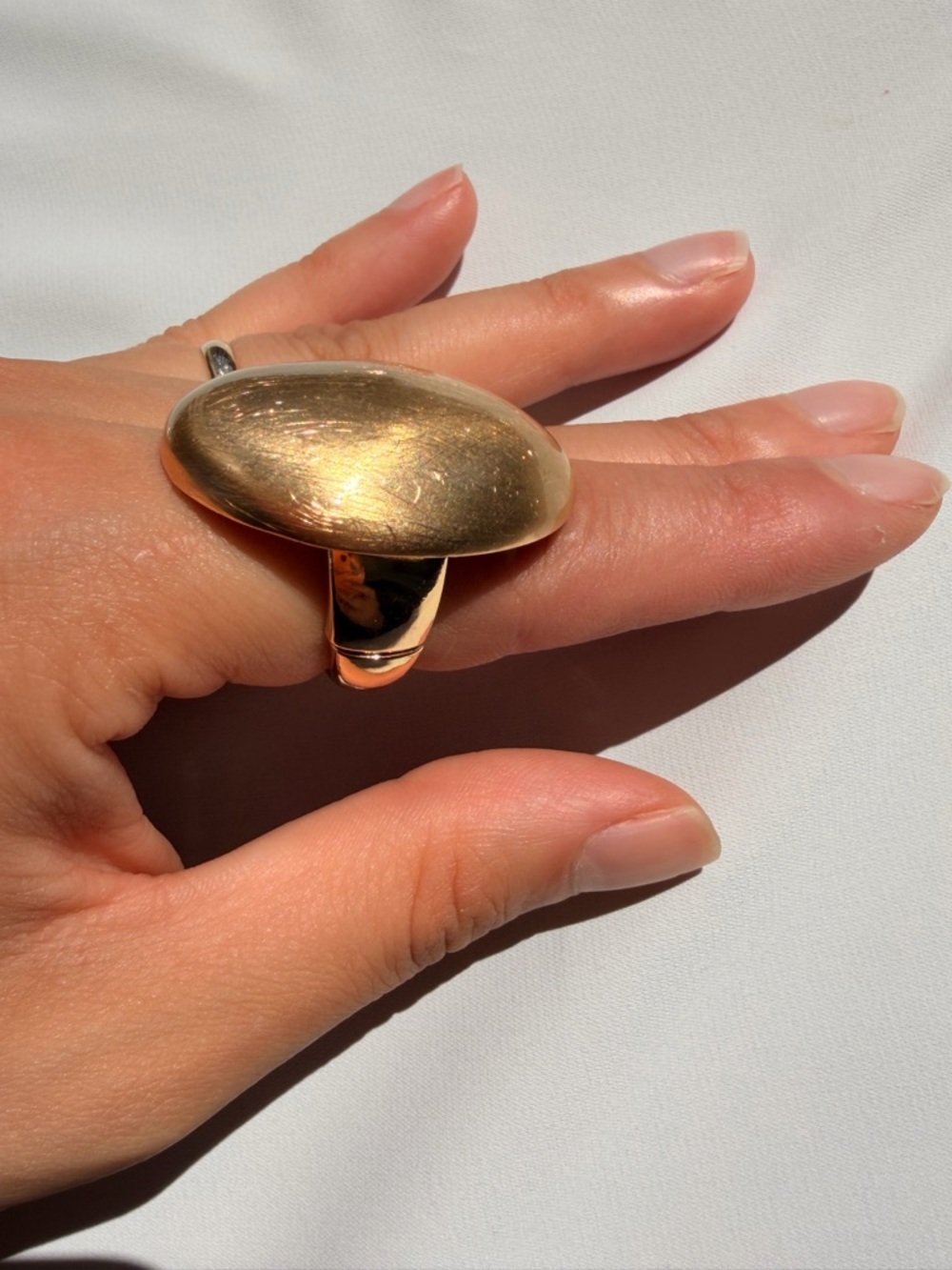 Brushed Gold Dome Ring - Picture 5 of 5